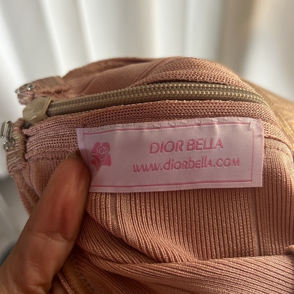 NEW  DIOR BELLA Gold Rose Bandage Dress Size XS - Picture 11 of 13